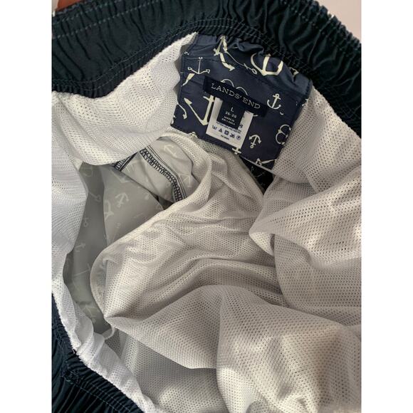 Lands End Men's Blue Anchor Swim Trunks Size Large 36-38 Inseam 7 - Picture 6 of 7